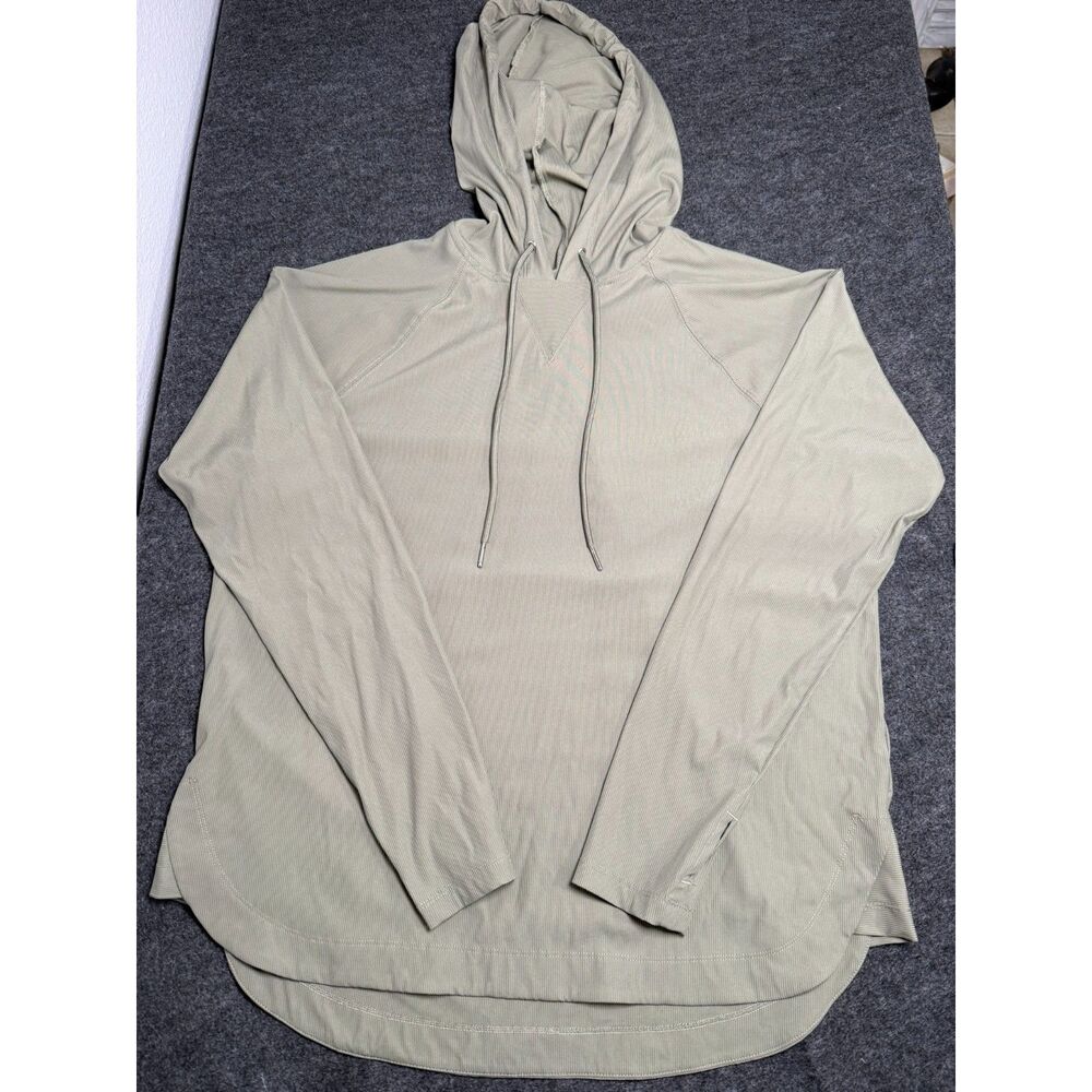 Sage Collective Women's Hoodie Jacket Heathered Green Ribbed Size XL